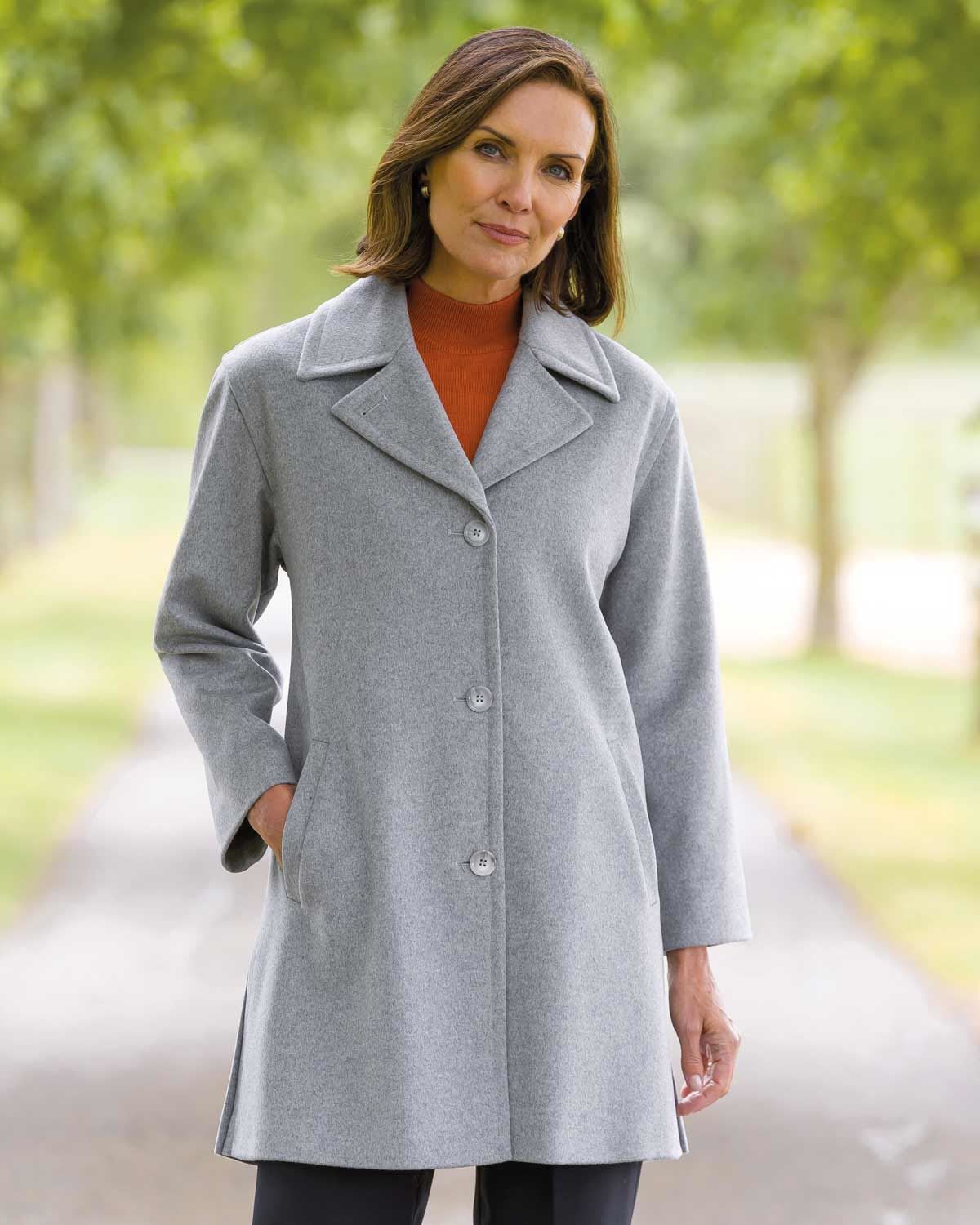 Grey overcoat outlet ladies